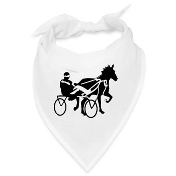 Trabrennen Pferderennen Traber - Bandana - Weiß - Vorne