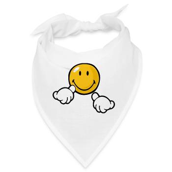Smiley Attention - Bandana - Weiß - Vorne