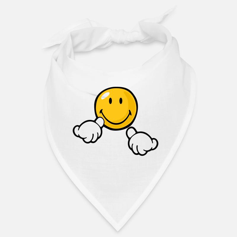 Smiley Attention - Bandana - Weiß