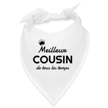 Onkel / Tante / Vetter / Cousin / Kusine - Bandana - Weiß - Vorne