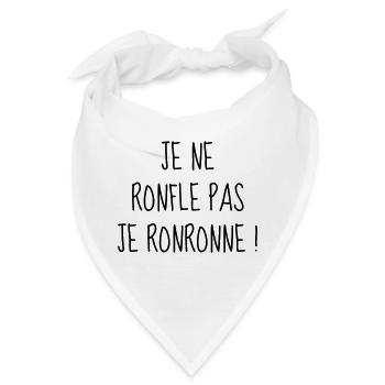 Schnarchen / Schnarcher / Schlaf / Schnarcherin - Bandana - Weiß - Vorne