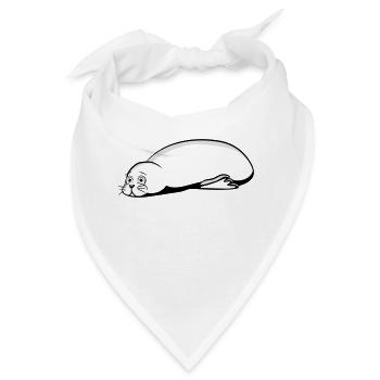 seehund traurig - Bandana - Weiß - Vorne