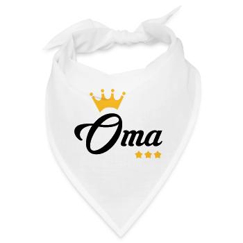 Großmütter / Oma / Mami / Großmutter / Mamy - Bandana - Weiß - Vorne