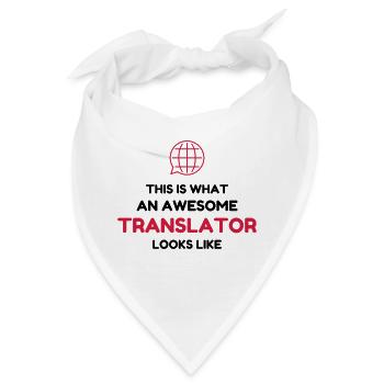 Übersetzer / Übersetzerin / Übersetzung / - Bandana - Weiß - Vorne