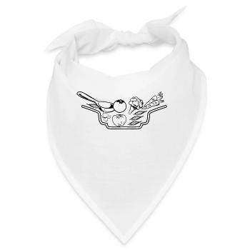 gemüse teller suppe - Bandana - Weiß - Vorne