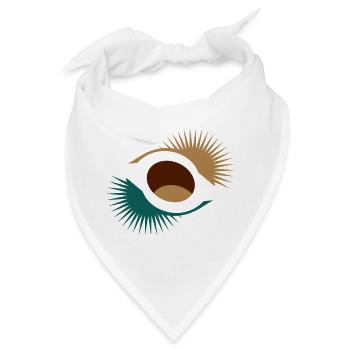 Kastanie mit abstrakter Hülle - Bandana - Weiß - Vorne
