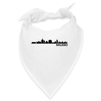 MAILAND Milano Italien Skyline Stadt - Bandana - Weiß - Vorne