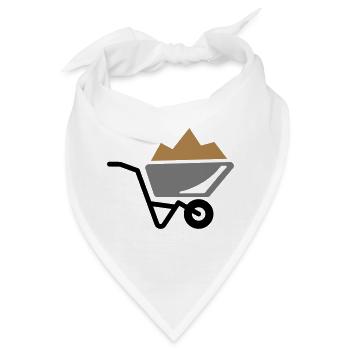 Schubkarre mit Sand - Bandana - Weiß - Vorne