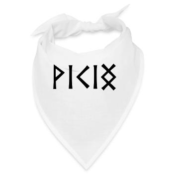 Viking in Runes - Bandana - Weiß - Vorne