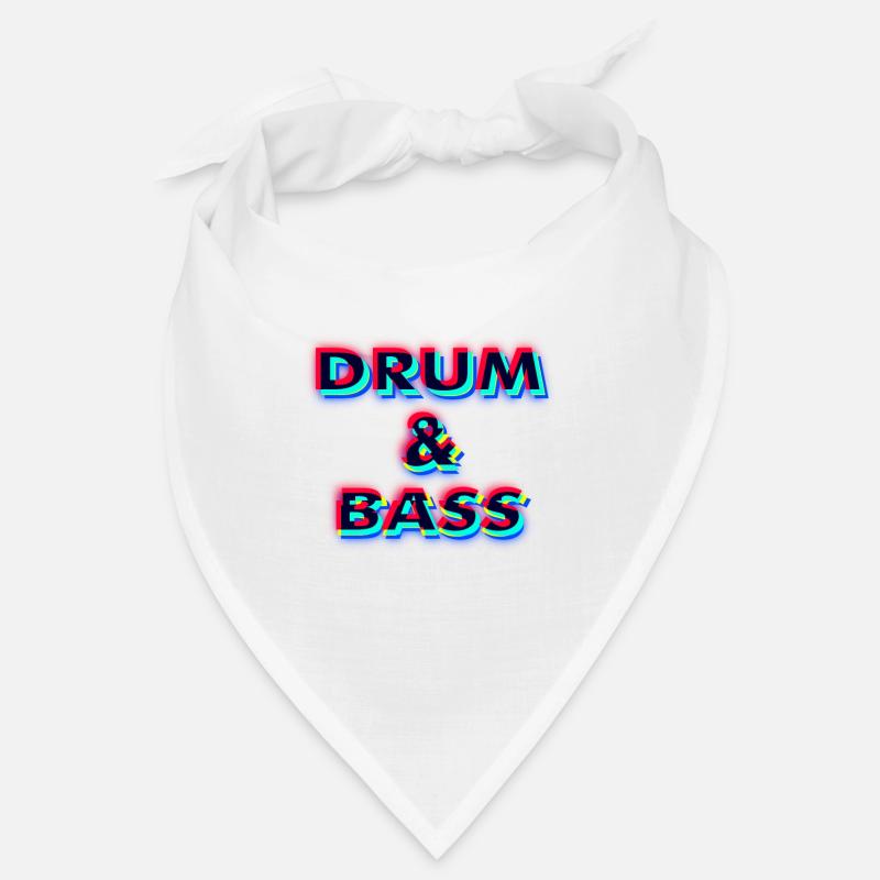DnB GLITCH - Bandana - white