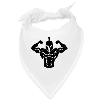 spartaner helm krieger muskeln - Bandana - Weiß - Vorne