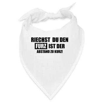 Riechst du den Furz ist der Abstand zu kurz - Bandana - Weiß - Vorne