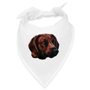 Schweißhund Portrait - Bandana - Weiß - Vorne