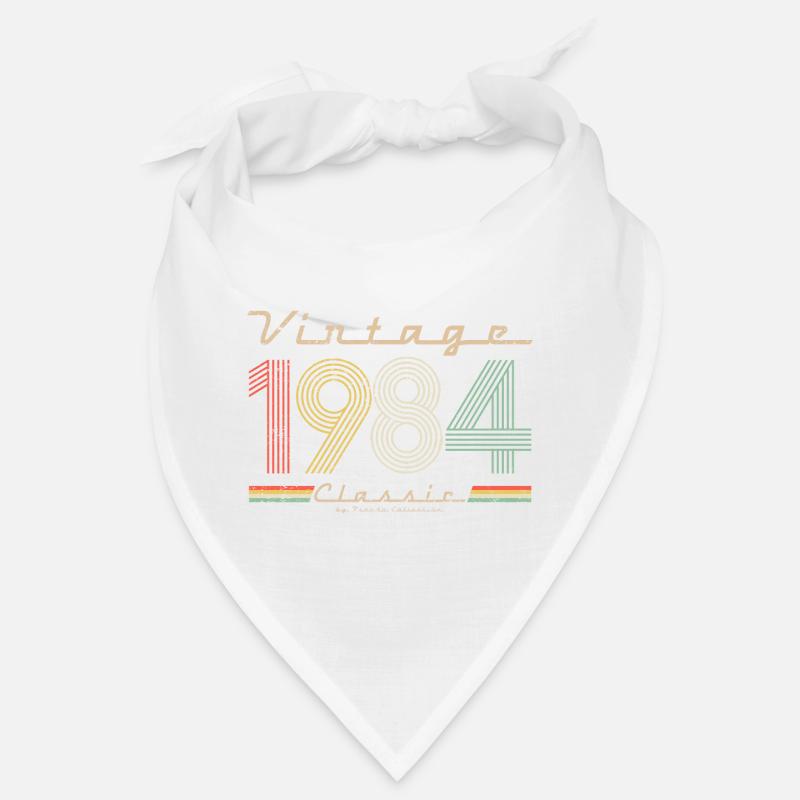 Vintage Classique 1984 pseudo rétro année de naissance - Bandana - blanc