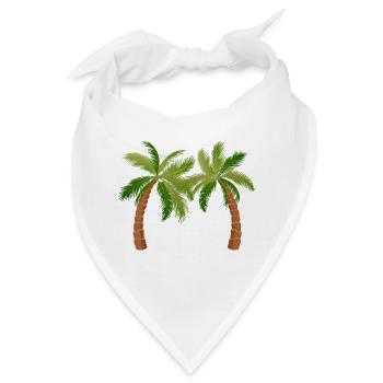 Palmen Baum Palmen - Bandana - Weiß - Vorne