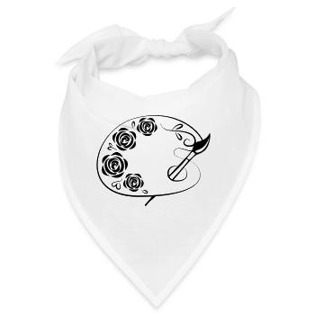 Farbpalette Malerei Vintage - Bandana - Weiß - Vorne