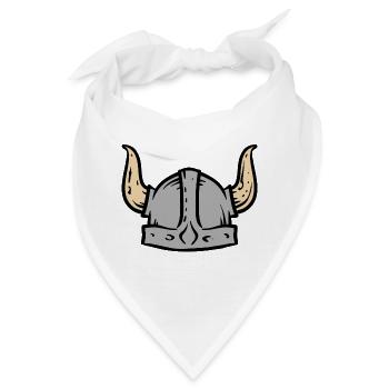 Wikinger Helm - Bandana - Weiß - Vorne