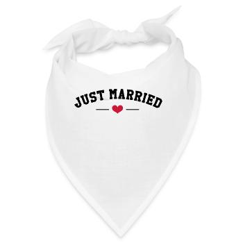 Frisch verheiratet - Bandana - Weiß - Vorne