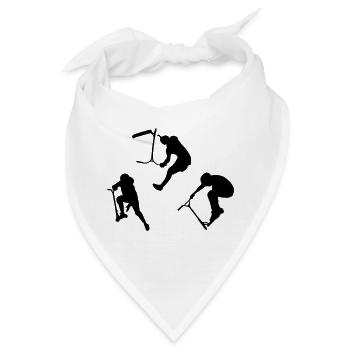 Stuntscooter Freestyle Scooter - Bandana - Weiß - Vorne