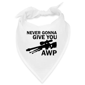 Ich werde dir niemals AWP geben - Bandana - Weiß - Vorne