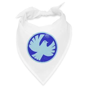 Friedenstaube - Bandana - Weiß - Vorne