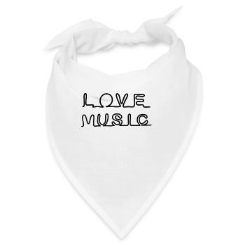 LOVE MUSIC ICON * I love Rock n Roll - Bandana - Weiß - Vorne
