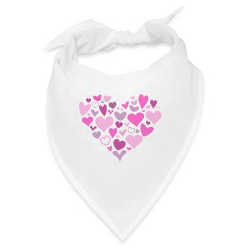 Herz der Herzen - Bandana - Weiß - Vorne
