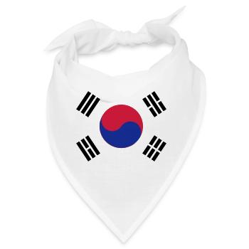 South Korea Flag - Bandana - Weiß - Vorne