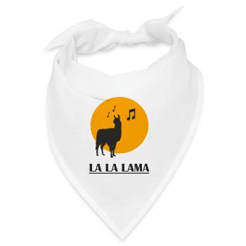 Lama lustig - Bandana - Weiß - Vorne