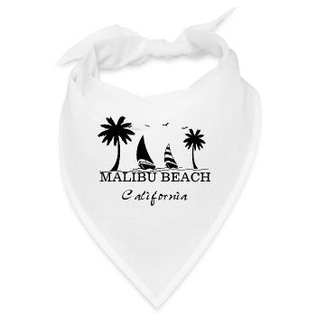 Malibu California - Bandana - Weiß - Vorne
