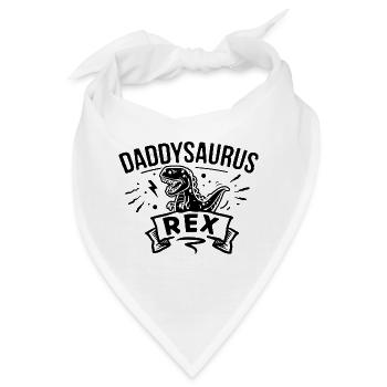 Daddysaurus für dunkle Farben - Bandana - Weiß - Vorne