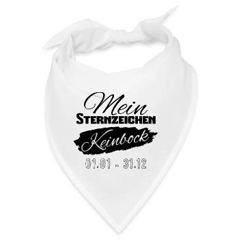 witziger Spruch |mein Sternzeichen Keinbock - Bandana - Weiß - Vorne