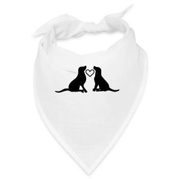 Hund Dog - Bandana - Weiß - Vorne