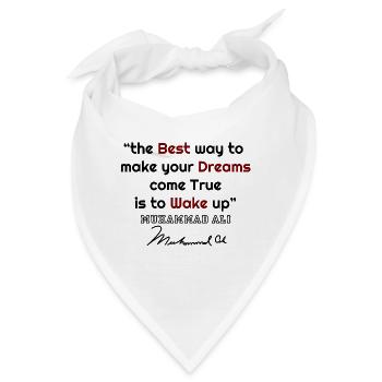 Muhammad Ali, Muhammad Ali Zitate, berühmte Zitate, - Bandana - Weiß - Vorne