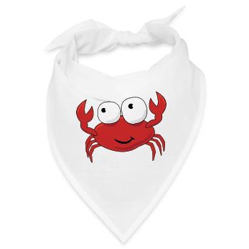 Krabbe mit Glubschaugen - Bandana - Weiß - Vorne