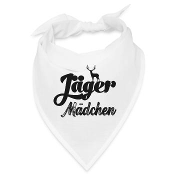 Jäger Mädchen Nachwuchsjägerin Jagd Papa Jäger - Bandana - Weiß - Vorne