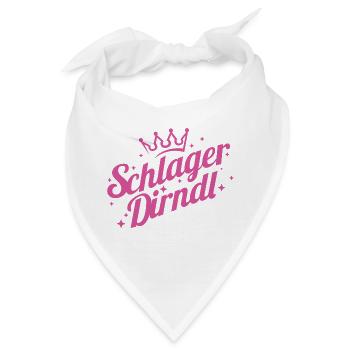 Schlagermusik Schlager Schlagerparty Dirndl Party - Bandana - Weiß - Vorne