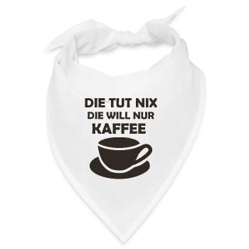 Kaffee Spruch Büro - Bandana - Weiß - Vorne
