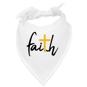 Faith Kreuz Glaube - Bandana - Weiß - Vorne
