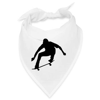 Skater Skateboard Skaten - Bandana - Weiß - Vorne