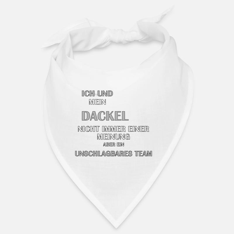 Dackel - Bandana - Weiß