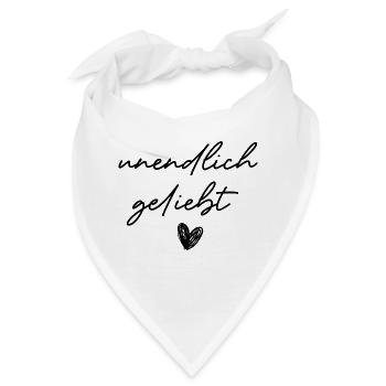 unendlich geliebt - Bandana - Weiß - Vorne
