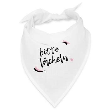 Bitte lächeln - Bandana - Weiß - Vorne