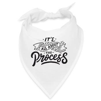 all about the process Prozess Motivation Spruch - Bandana - Weiß - Vorne