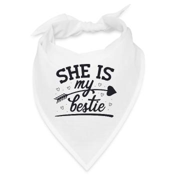 Sie ist mein Bestie - Bandana - Weiß - Vorne