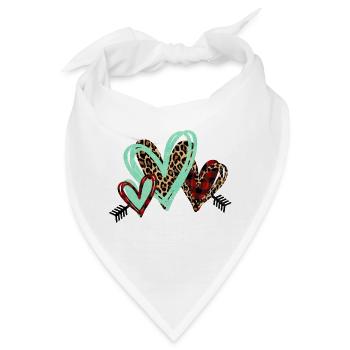 IMPRESSION DE ANIMAL DE COEUR - Bandana - Weiß - Vorne