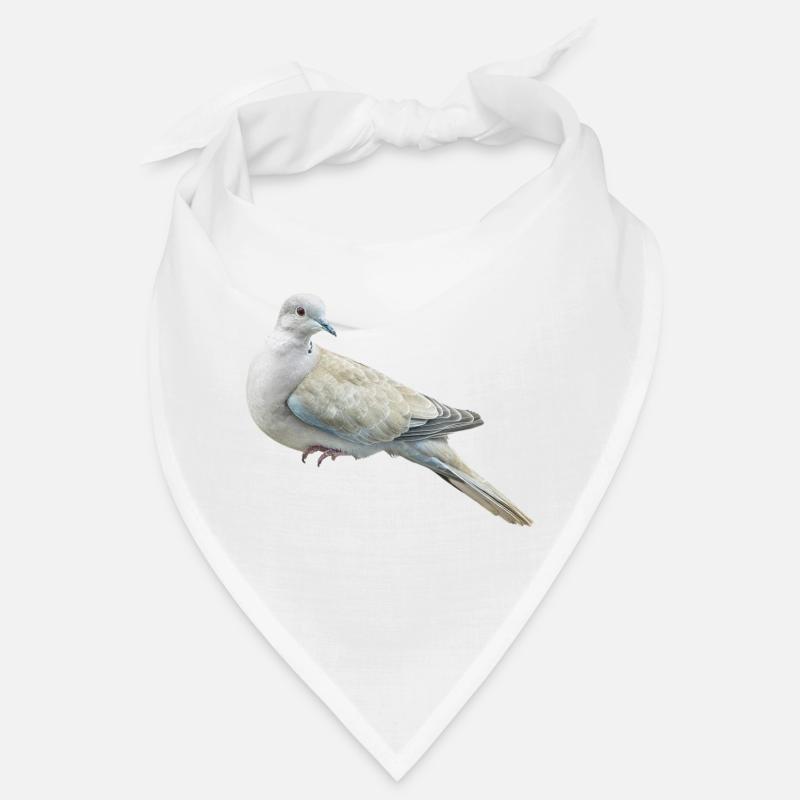Taube Vogel Geschenk - Bandana - Weiß