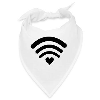 wlan liebe - Bandana - Weiß - Vorne