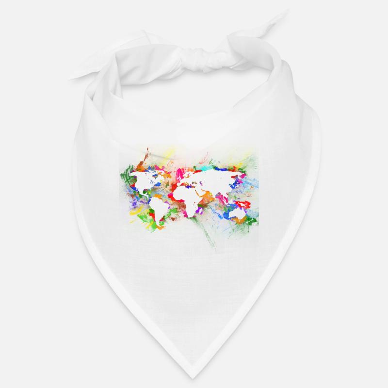 RÉSUMÉ WORLD MAP - Bandana - blanc