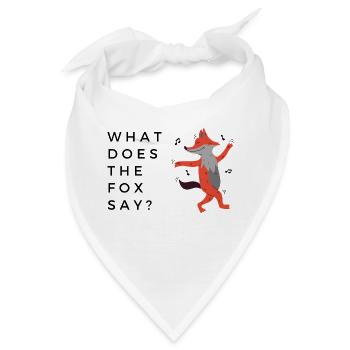 What does the fox say? - Bandana - Weiß - Vorne